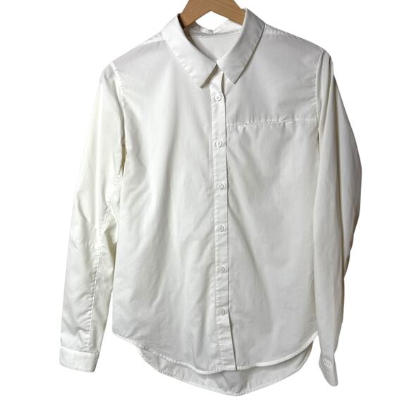 Lululemon Full Day Ahead Button Down Shirt Long Sleeve White Size 8 - Picture 1 of 9